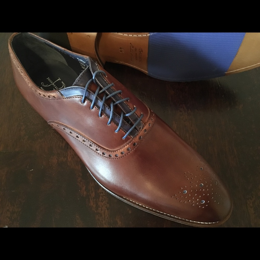 HANDCRAFTED ITALIAN LEATHER SHOES BROWN W/BLUE